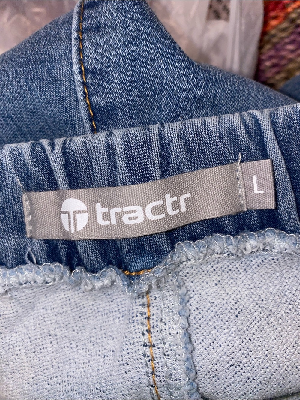 Tractr Medium Blue Mid-Rise Wide-Leg‎ Lounge Jeans - Picture 3 of 9